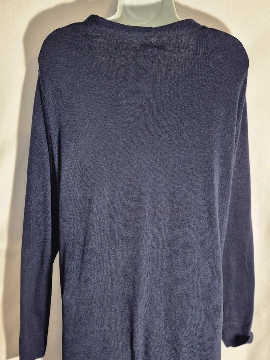 AMAZON ESSENTIALS Long open-front Cardigan sweater, Dark Blue in size XXL NWT - Picture 3 of 16